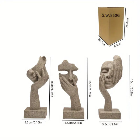 SandStone resin sculpture(set of three)