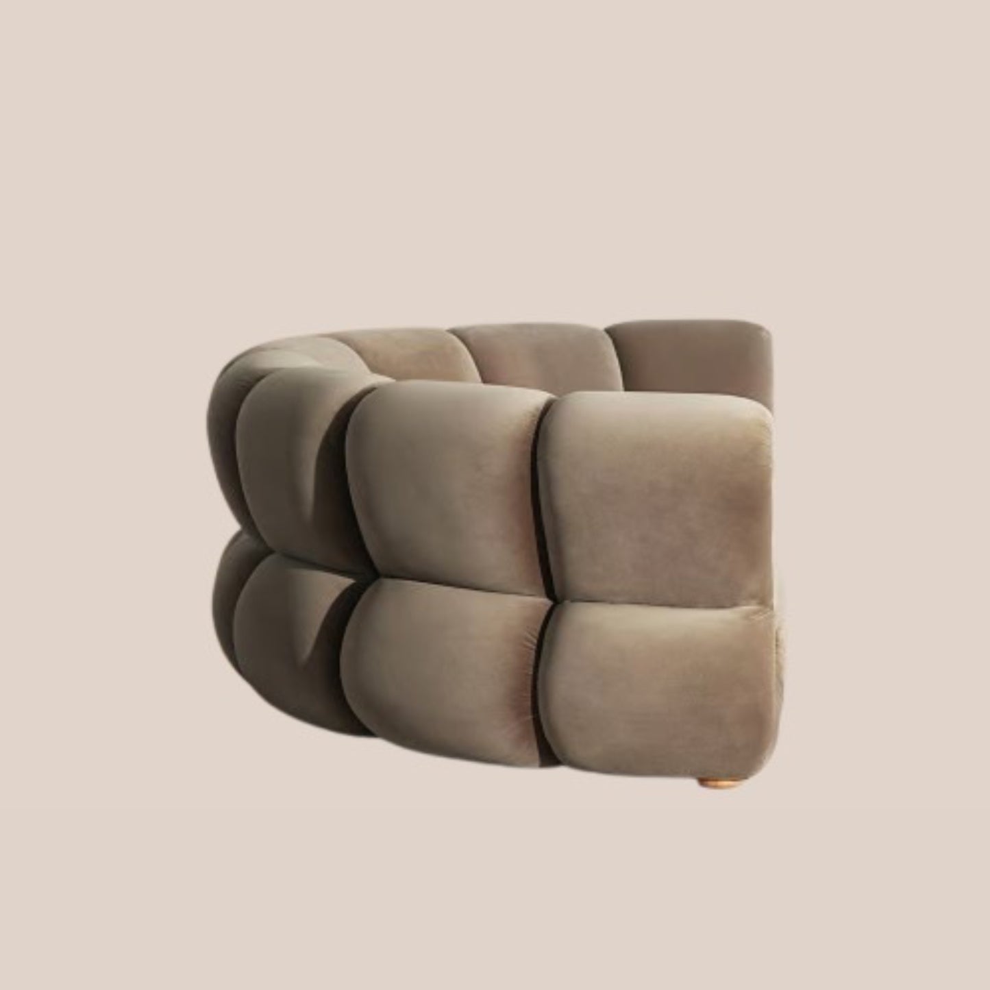 Modular curved sofa