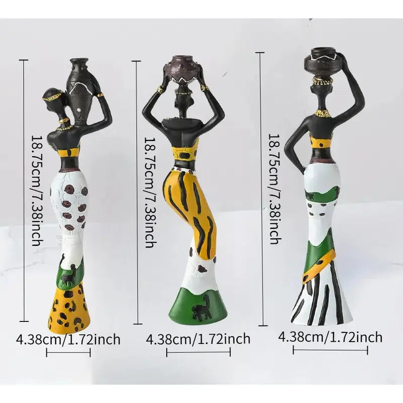 African ladies (set of three)