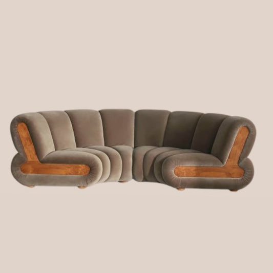 Modular curved sofa